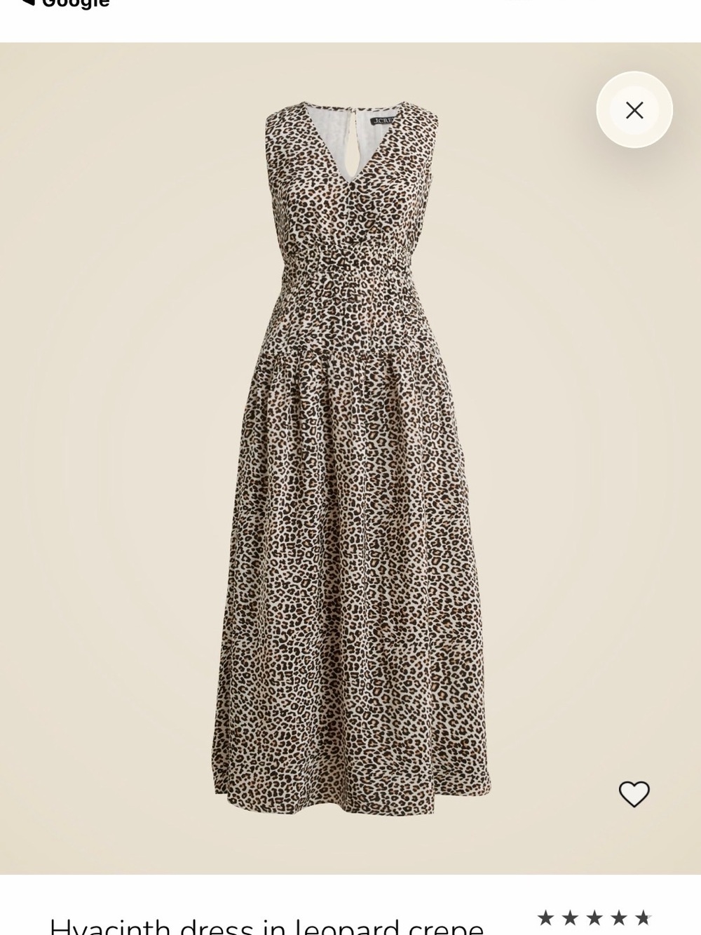 J Crew Hyacinth Dress in Leopard Crepe.